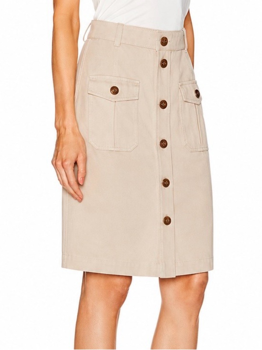 NWT Zara Women’s Midi Cargo Pencil High Waist Utility Pockets Skirt Size 6
